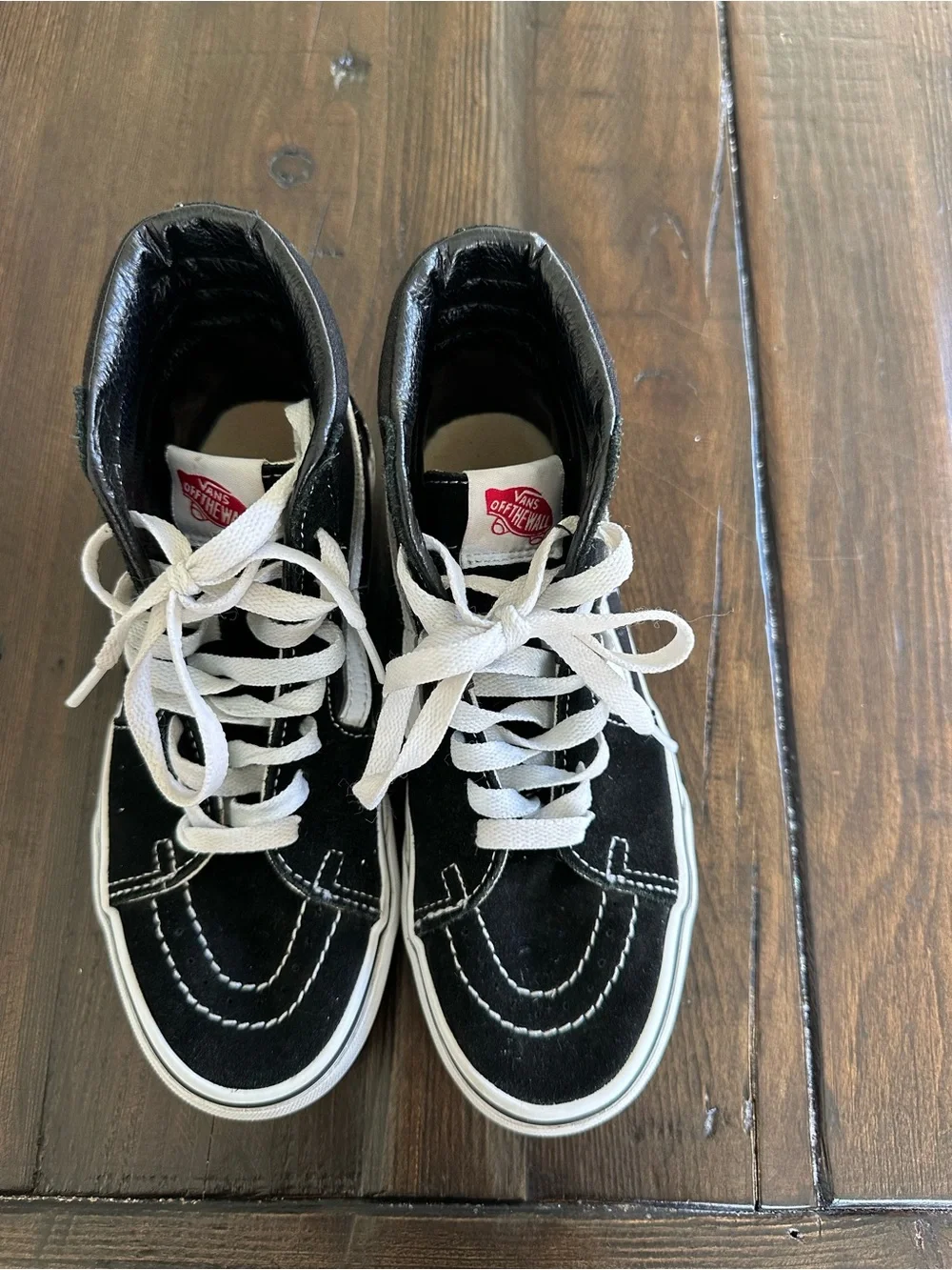 Vans Black & White High-Top Skate Sneakers